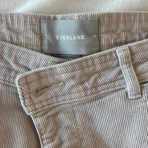 Cream corduroy straight leg pants from Everlane